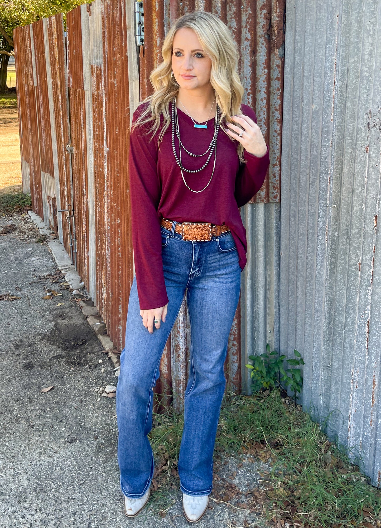 Back to Basics Top *Burgundy