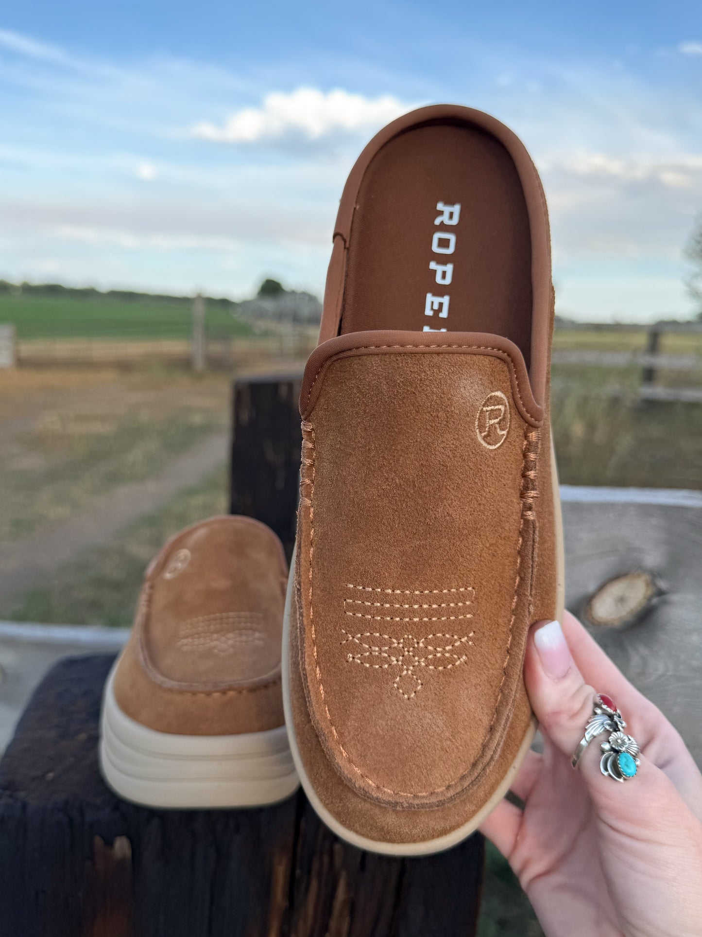 The Cowgirl Mule Slip-Ons *Brown