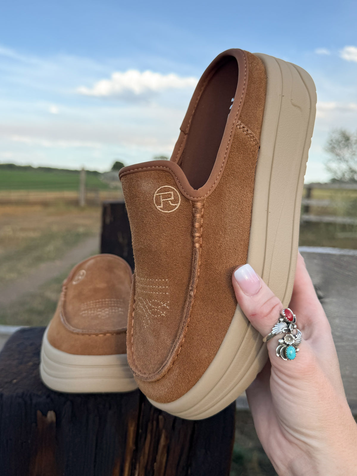 The Cowgirl Mule Slip-Ons *Brown