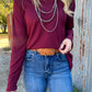 Back to Basics Top *Burgundy