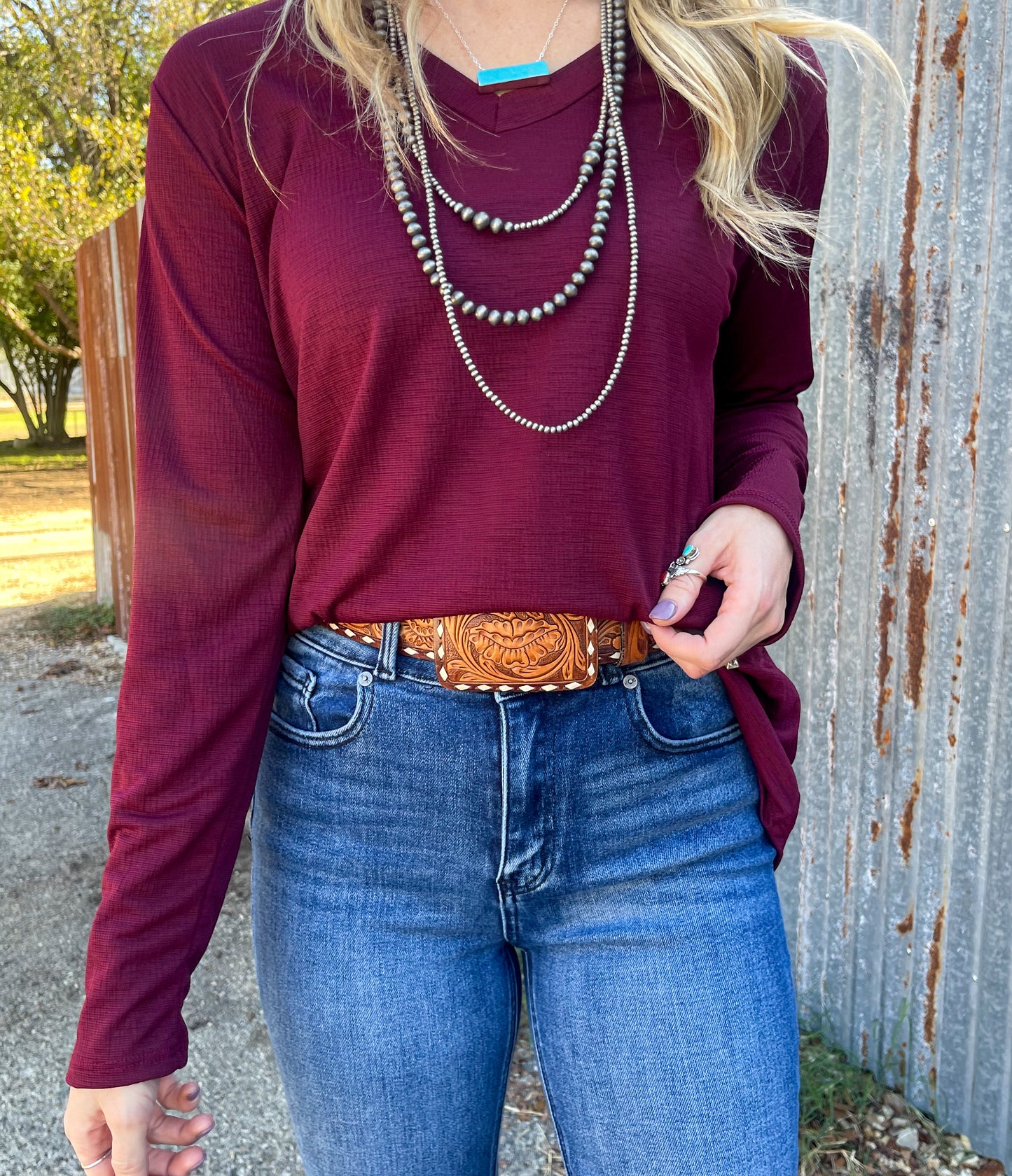 Back to Basics Top *Burgundy