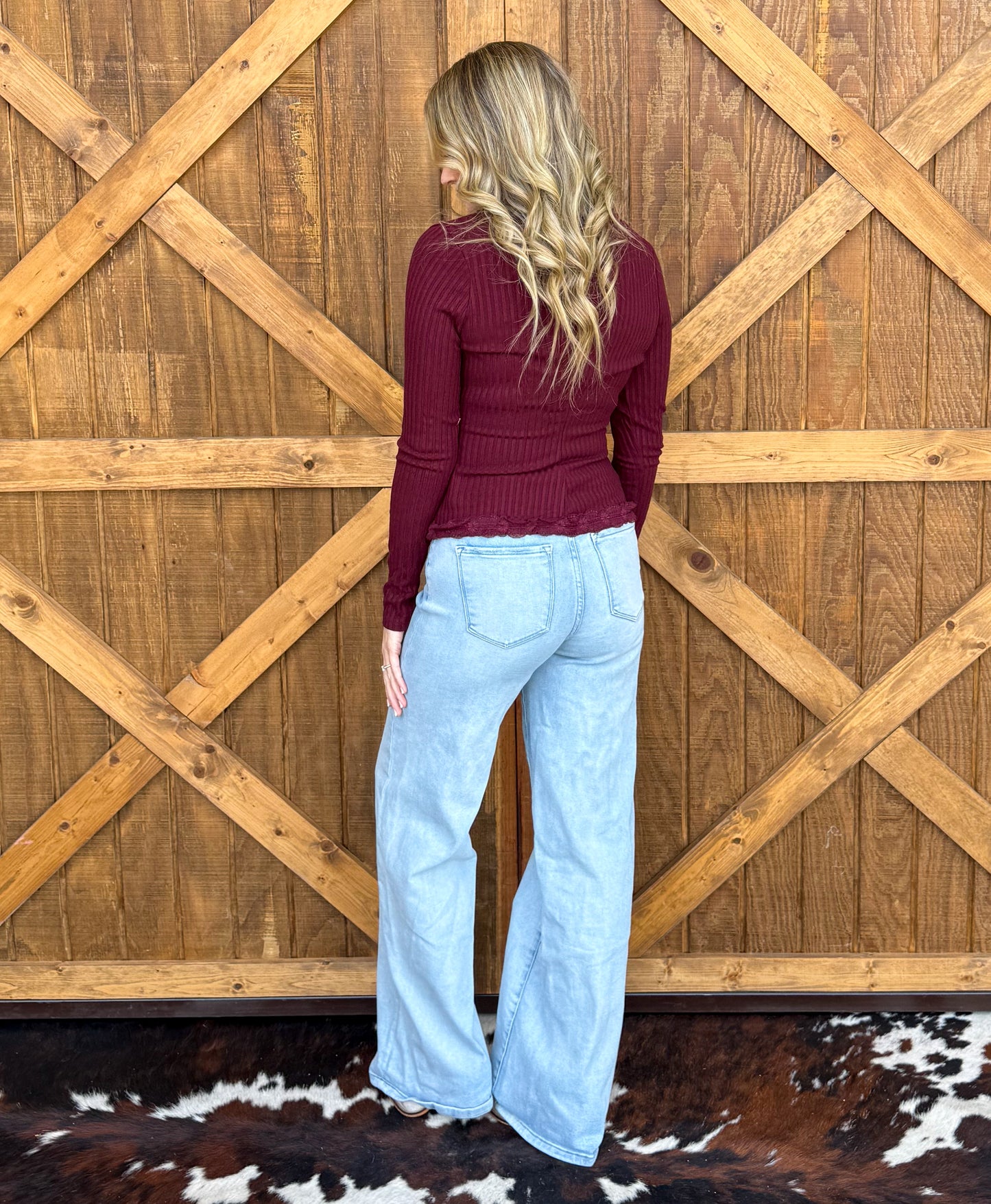 Carolina Lace Top *Wine