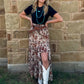 Cowboy Mesh Ruffle Skirt