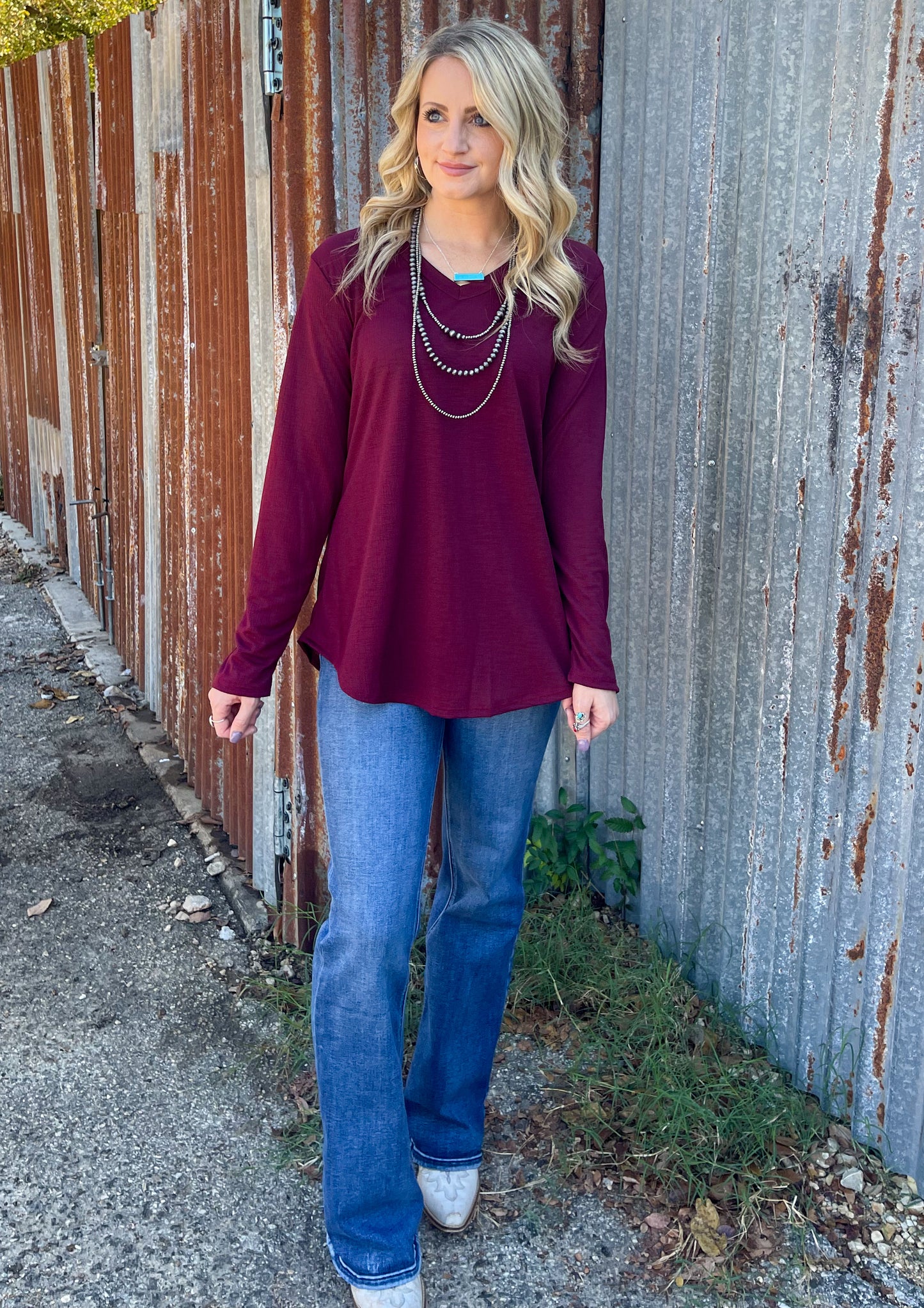 Back to Basics Top *Burgundy