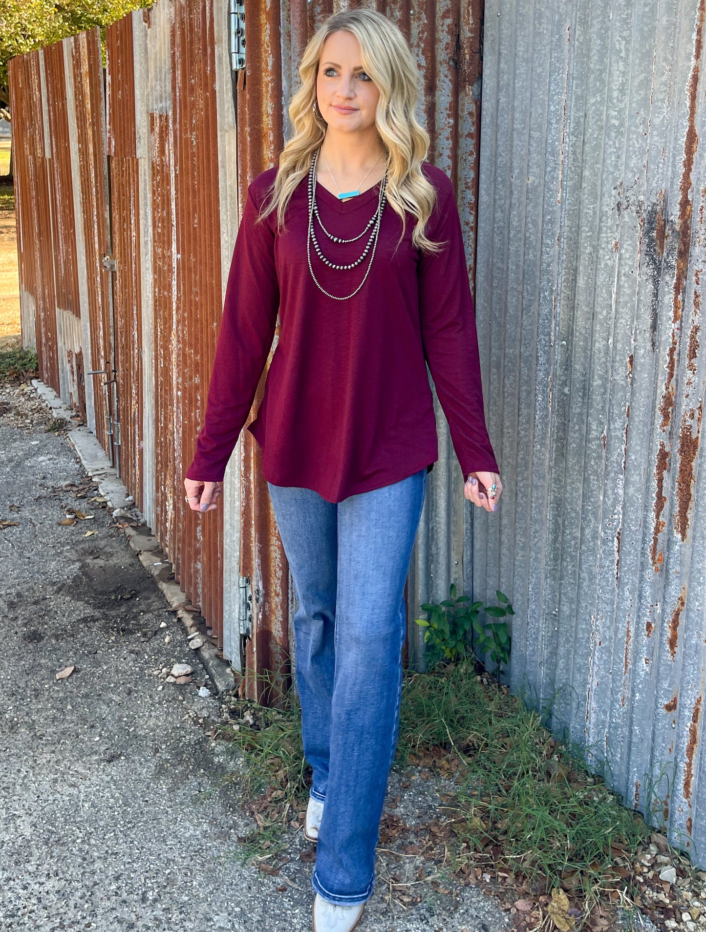 Back to Basics Top *Burgundy