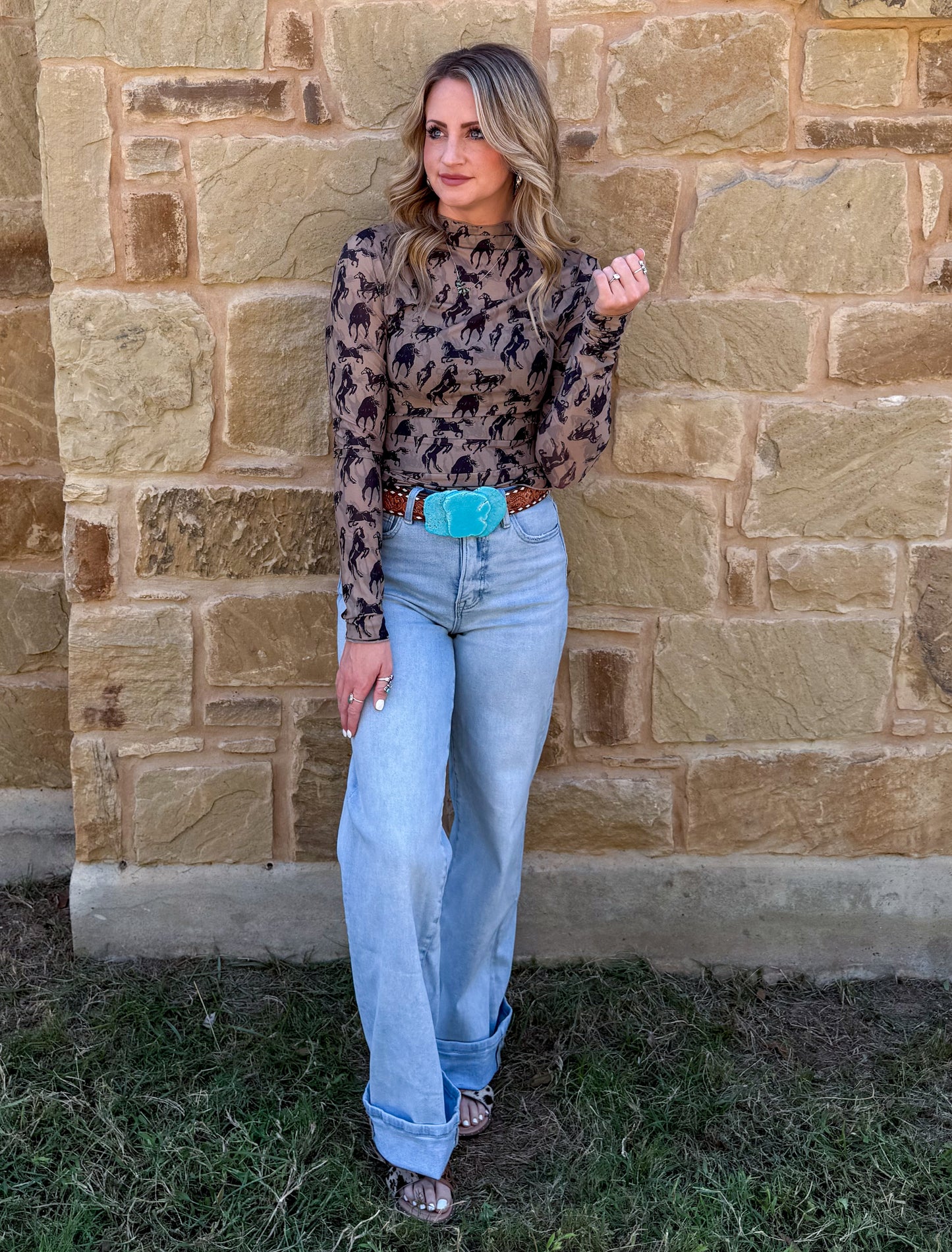 Wild Mustang Mesh Top
