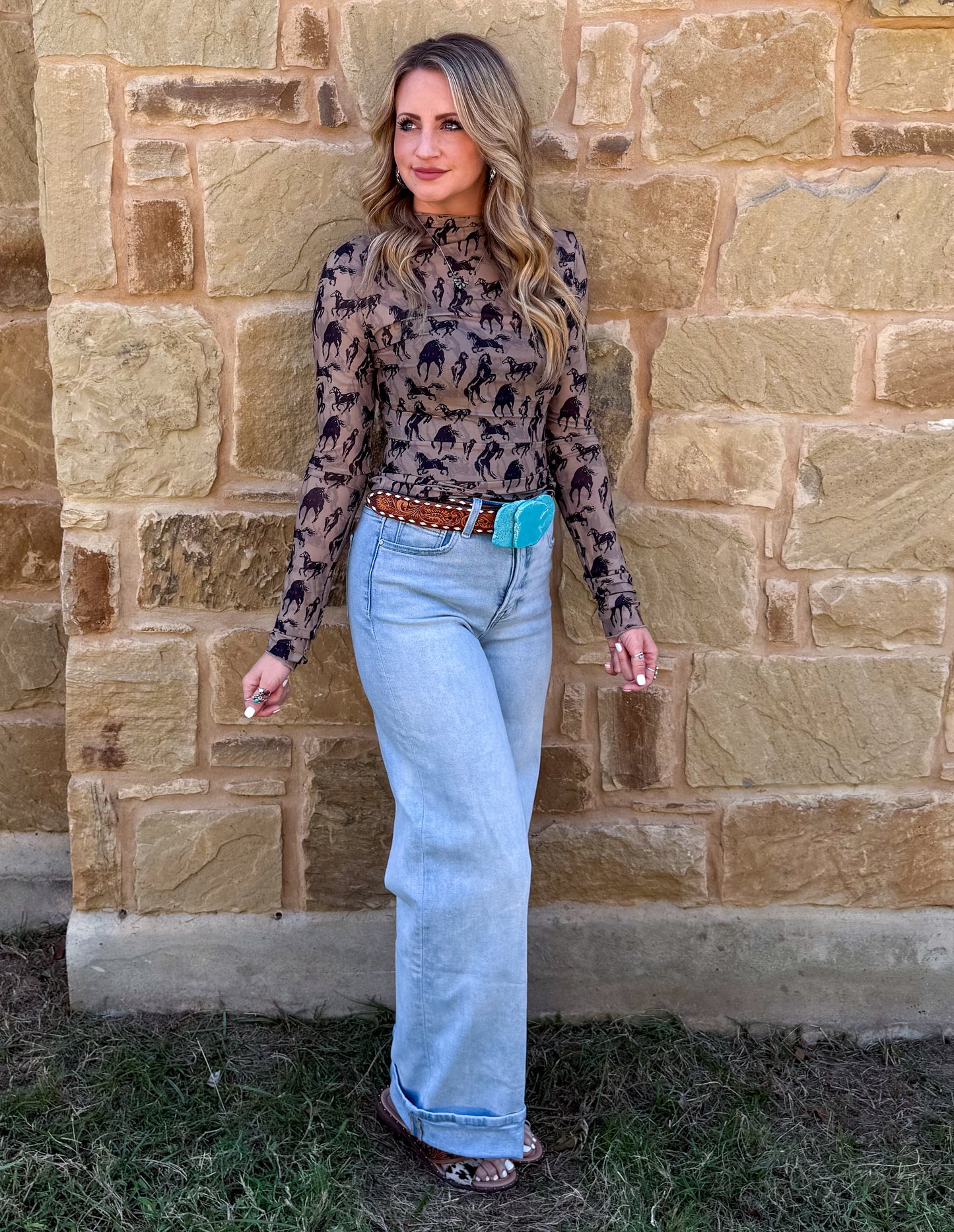 Wild Mustang Mesh Top
