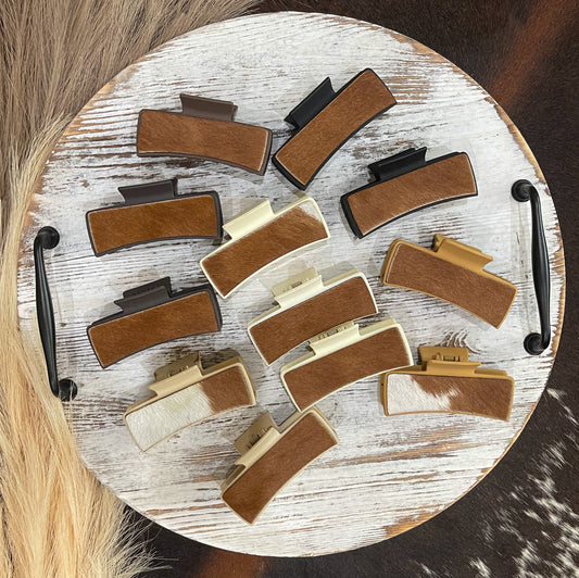 Cowhide Claw Clip