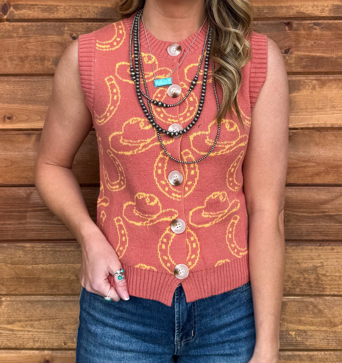 Hats & Horseshoes Sweater Vest