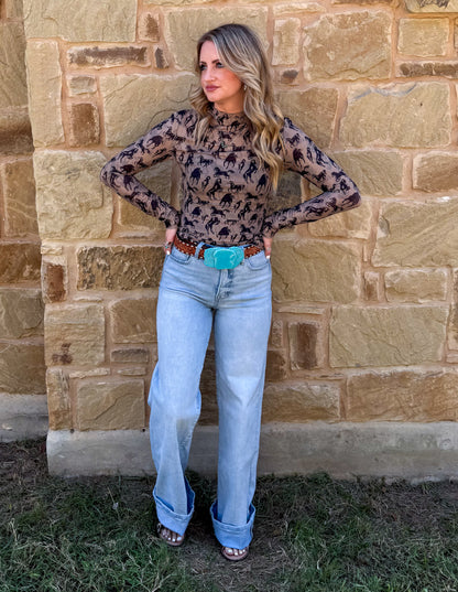 Wild Mustang Mesh Top