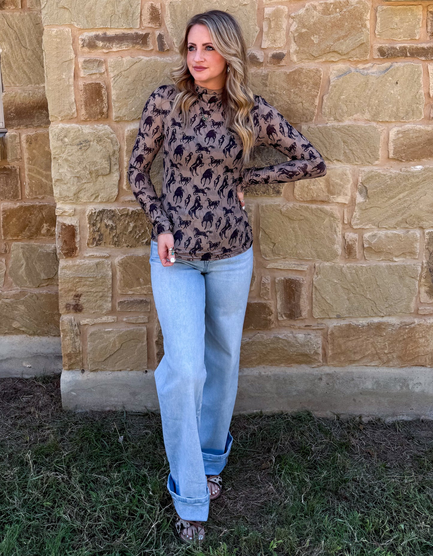 Wild Mustang Mesh Top