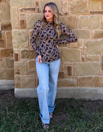 Wild Mustang Mesh Top