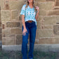 Turquoise Aztec Top