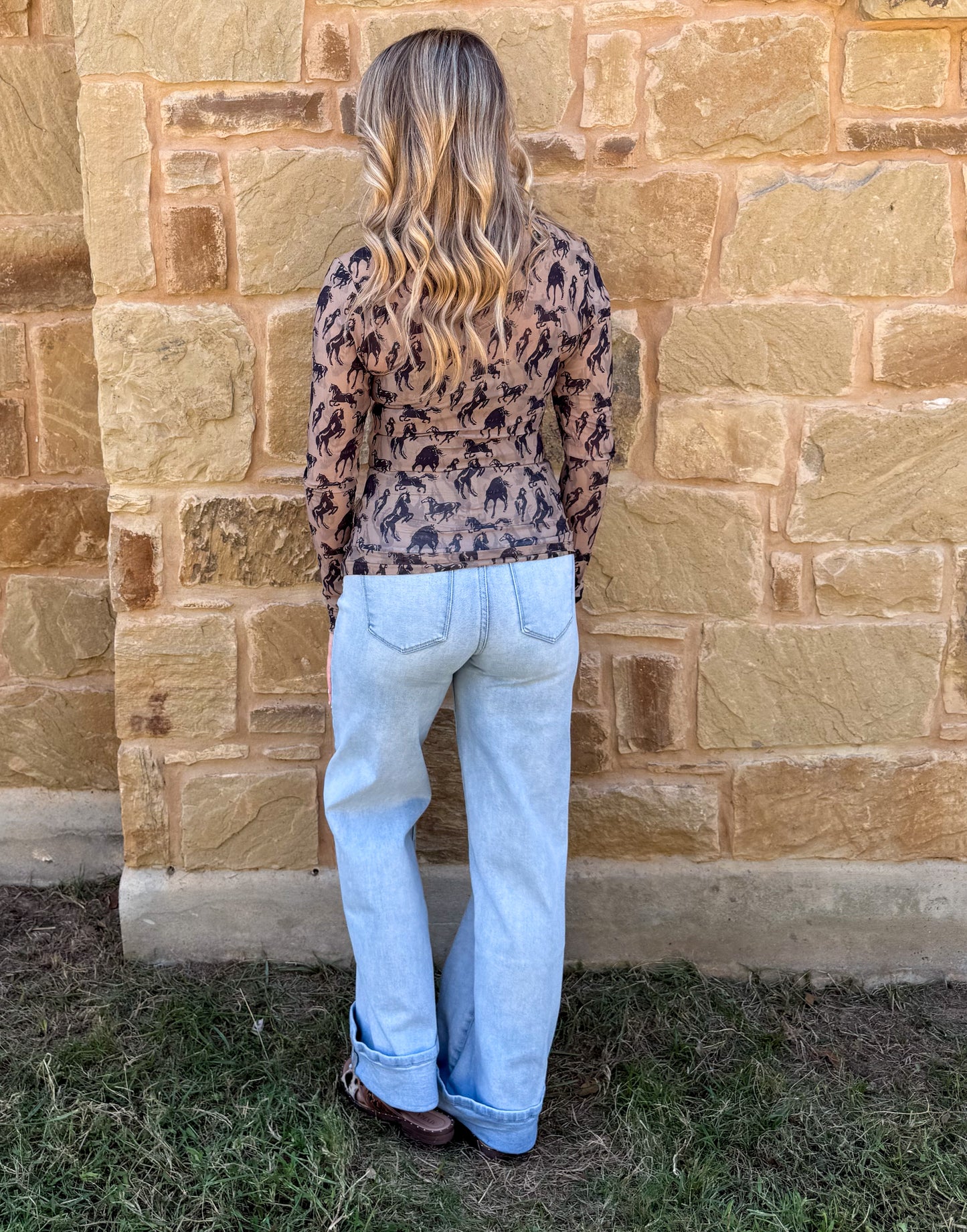 Wild Mustang Mesh Top