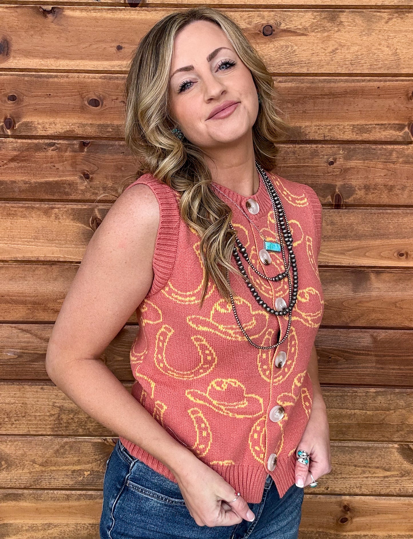 Hats & Horseshoes Sweater Vest