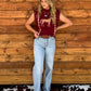 Classy Horses Sweater Vest *Burgundy