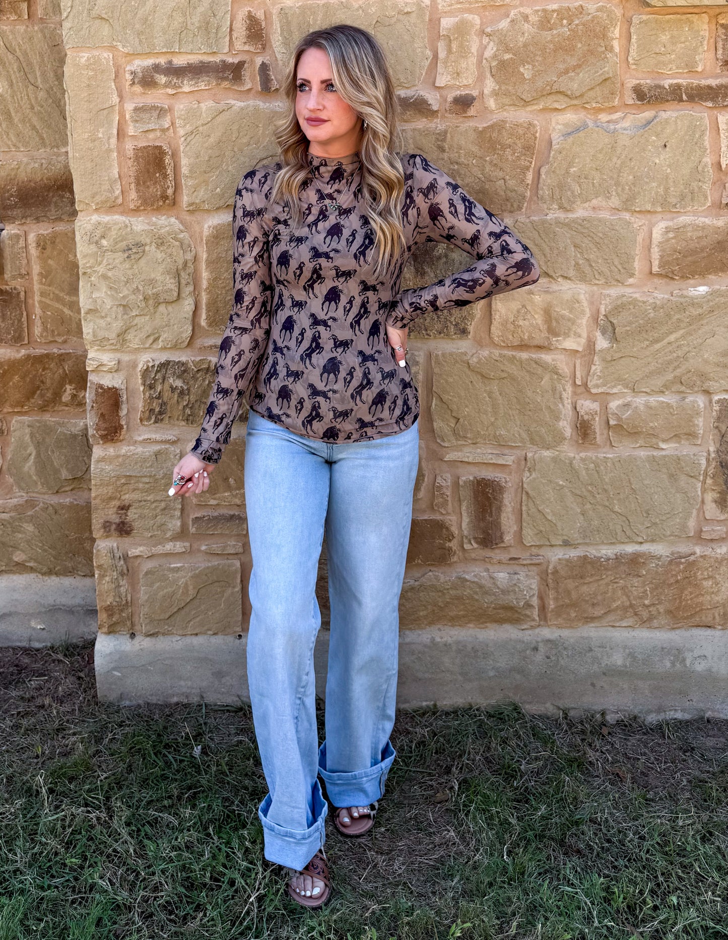 Wild Mustang Mesh Top