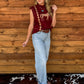 Classy Horses Sweater Vest *Burgundy