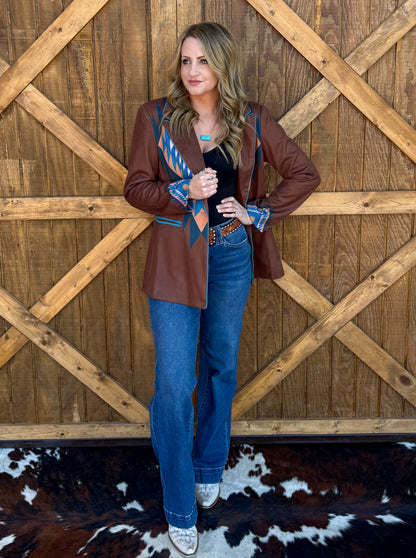 The Stock Show Blazer *Brown