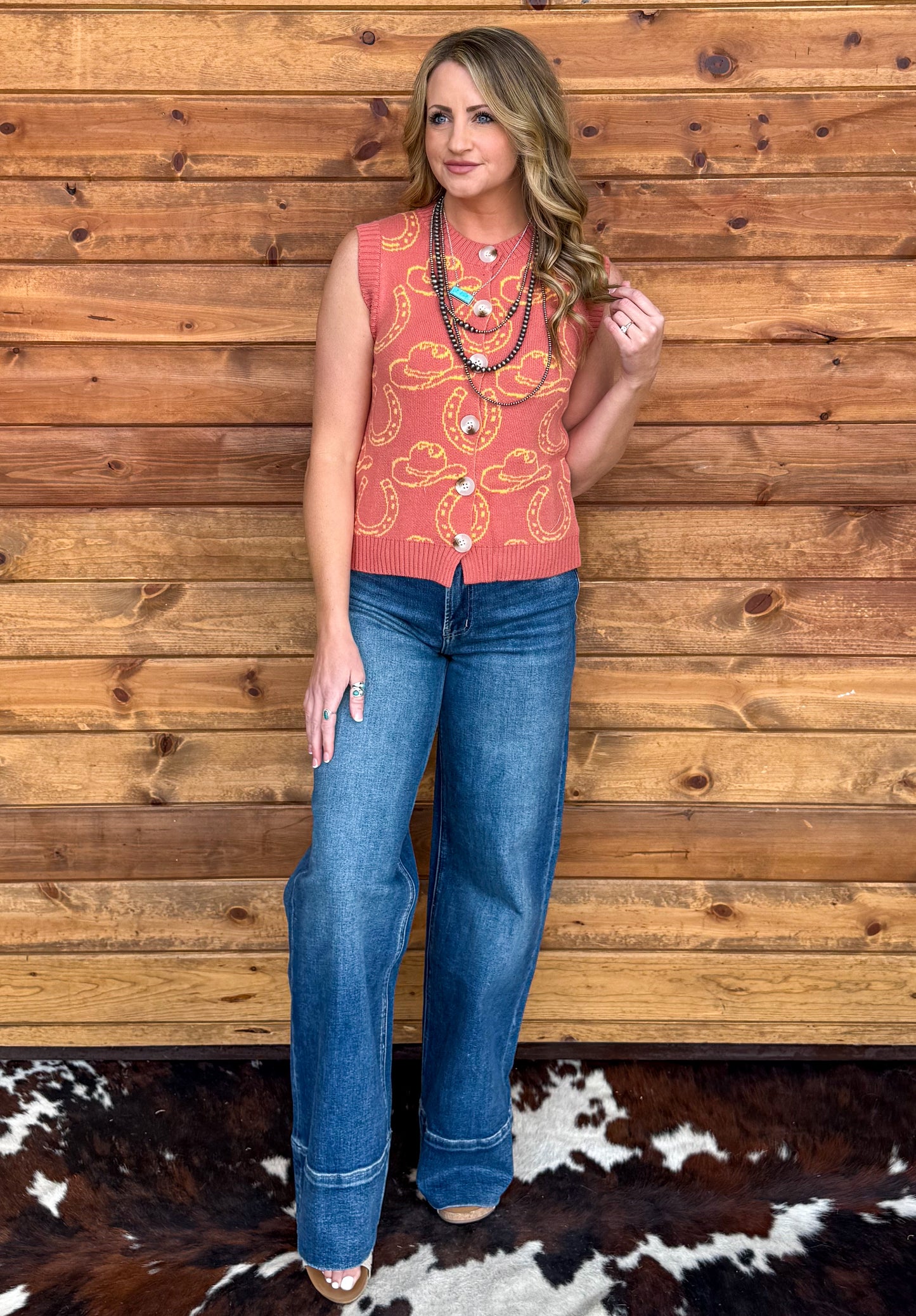 Hats & Horseshoes Sweater Vest