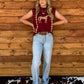 Classy Horses Sweater Vest *Burgundy
