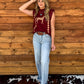 Classy Horses Sweater Vest *Burgundy