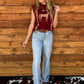 Classy Horses Sweater Vest *Burgundy