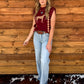Classy Horses Sweater Vest *Burgundy