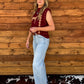 Classy Horses Sweater Vest *Burgundy