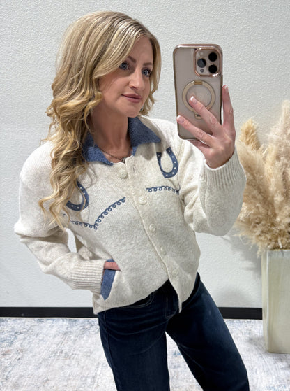 Horseshoe Cowgirl Cardigan