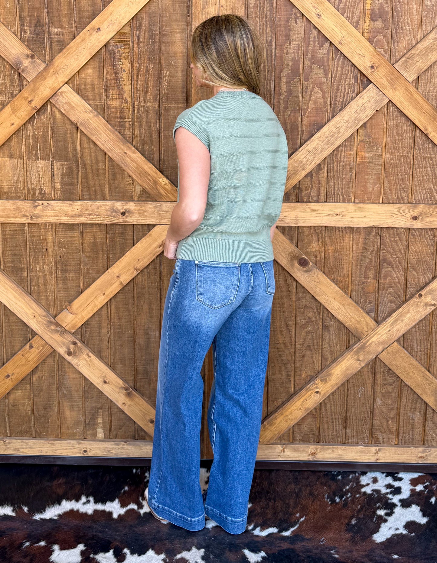 The Heather Top *Sage