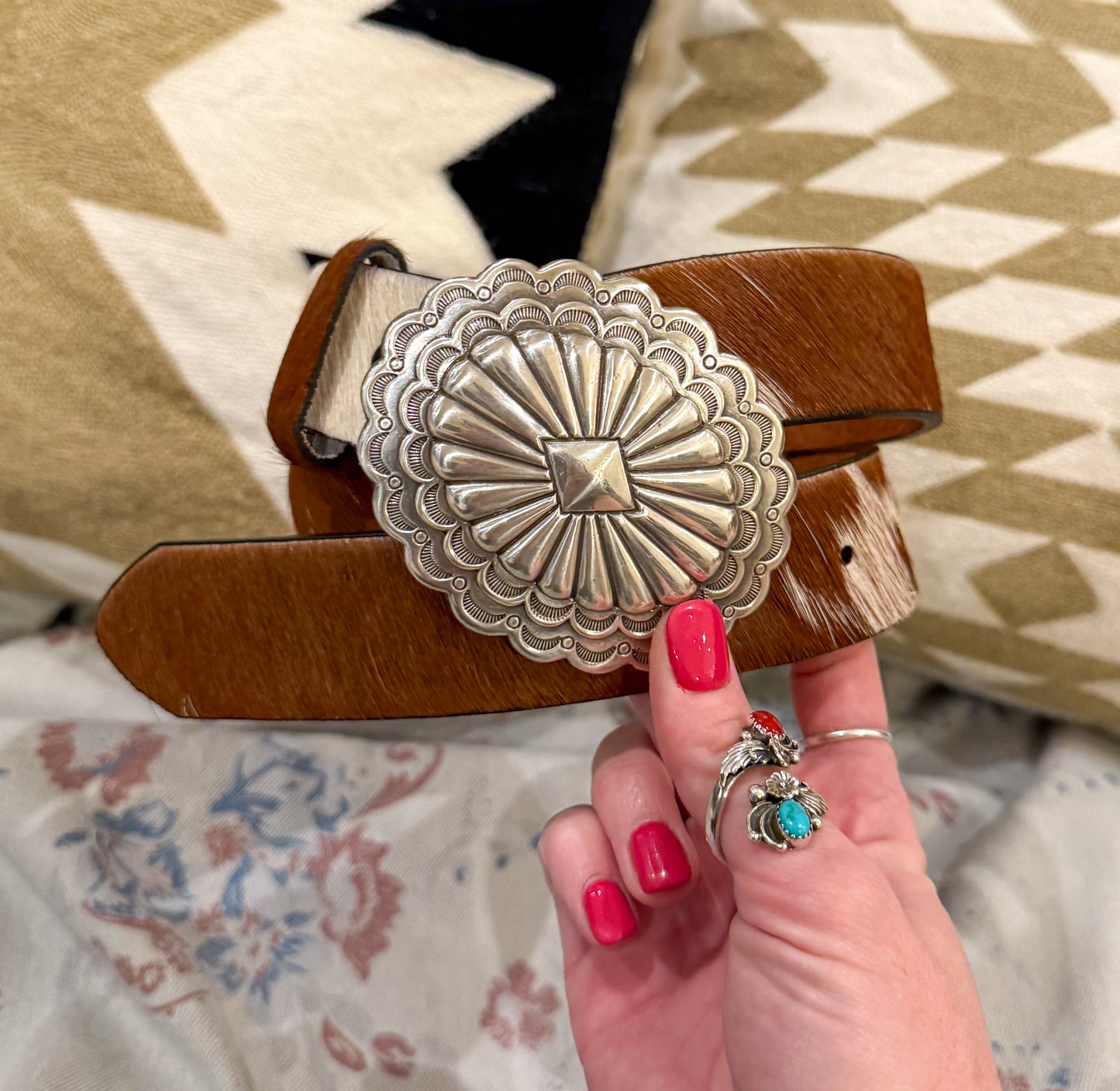 The Oklahoma Cowhide Belt