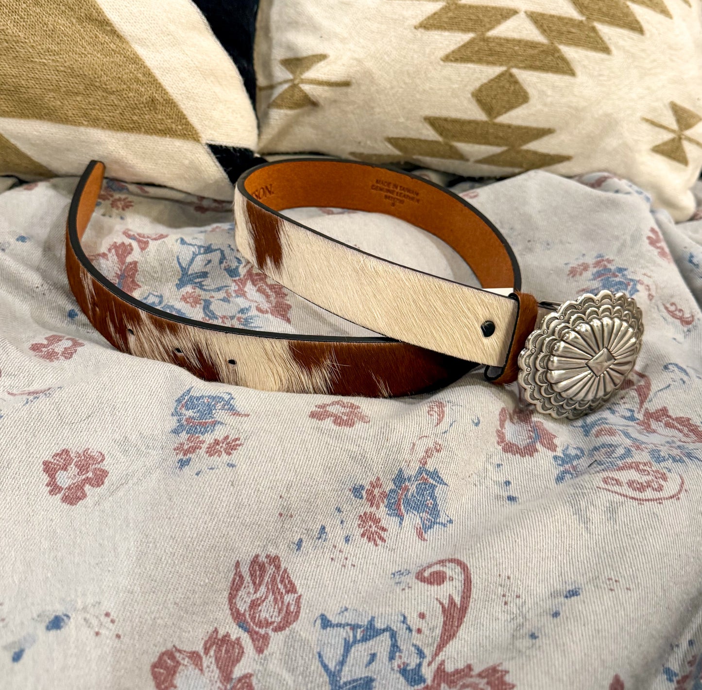 The Oklahoma Cowhide Belt