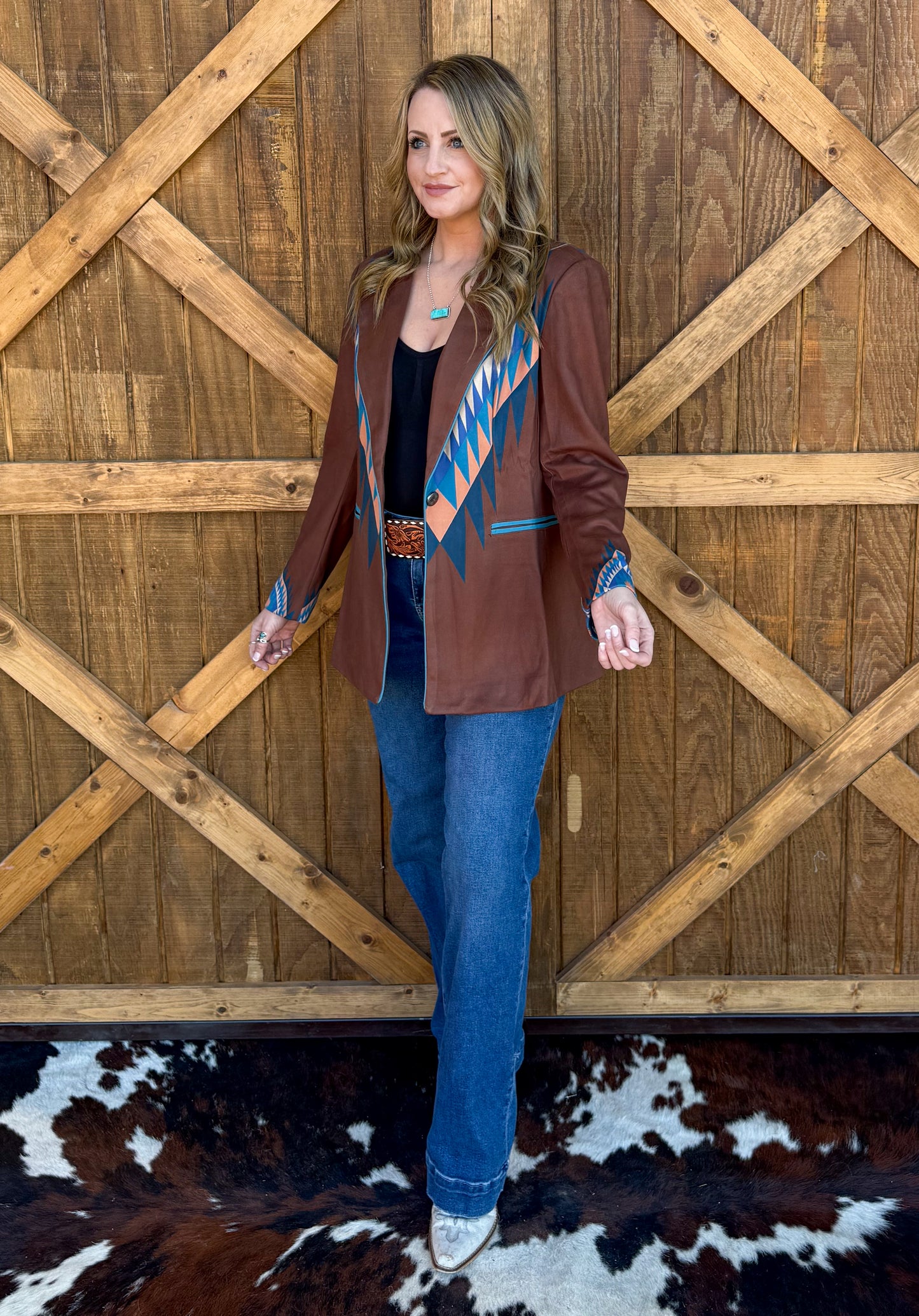 The Stock Show Blazer *Brown