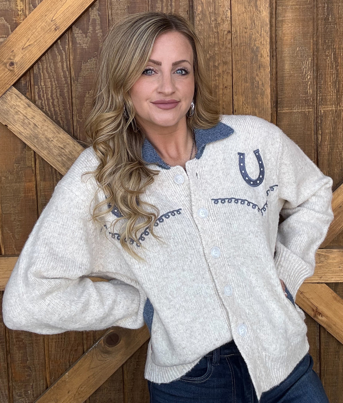 Horseshoe Cowgirl Cardigan