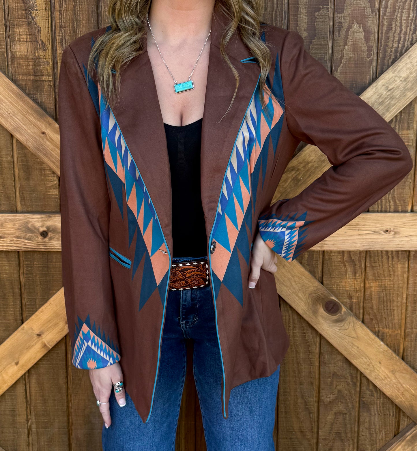 The Stock Show Blazer *Brown