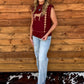 Classy Horses Sweater Vest *Burgundy