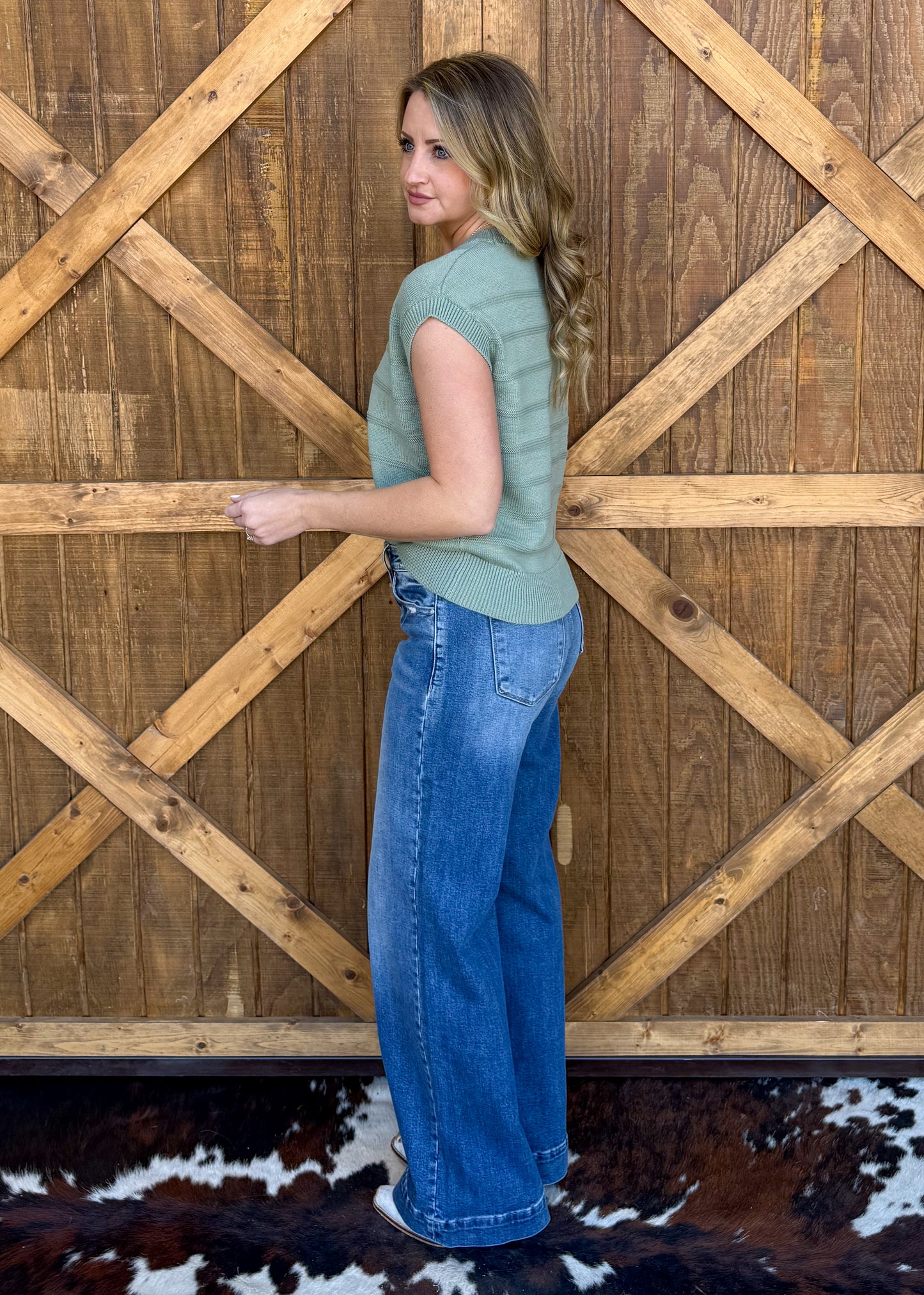 The Heather Top *Sage