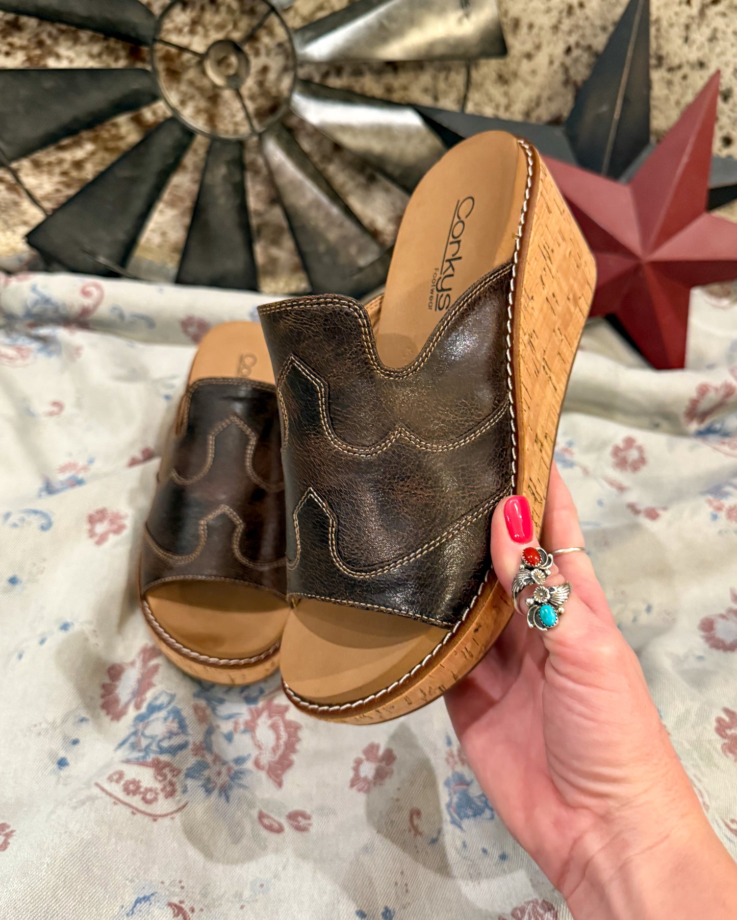 Neon Moon Corkys Wedges