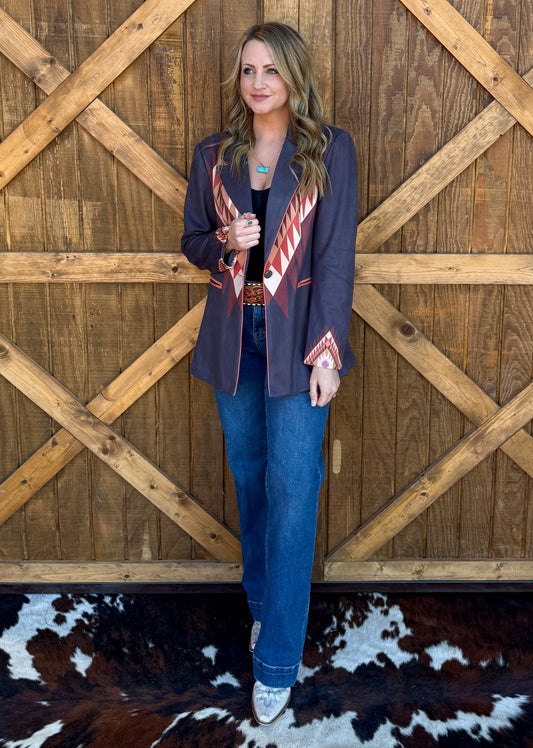 The Stock Show Blazer *Charcoal