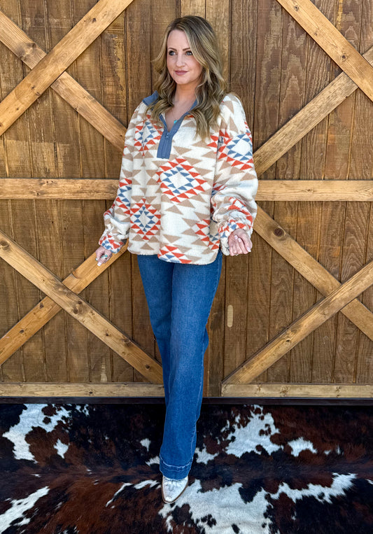 Get Western Pullover *Blue