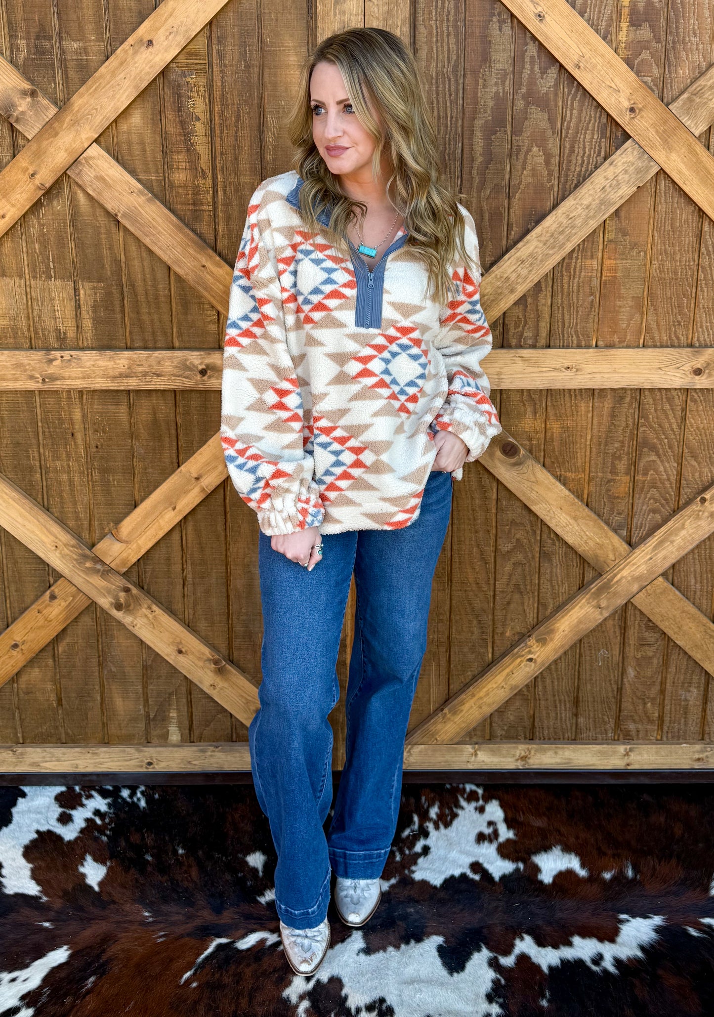 Get Western Pullover *Blue