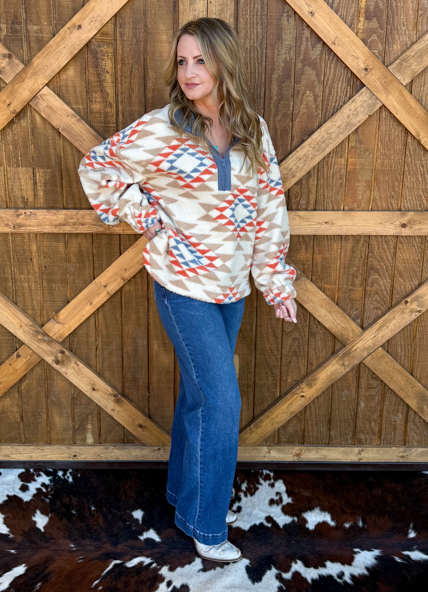 Get Western Pullover *Blue