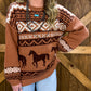 Western Holiday Sweater *Camel