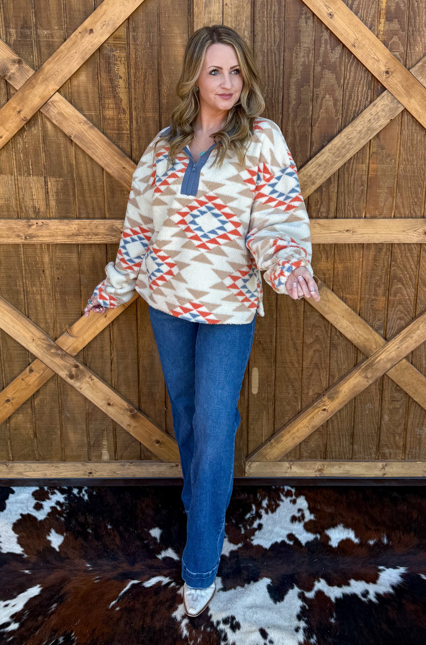 Get Western Pullover *Blue