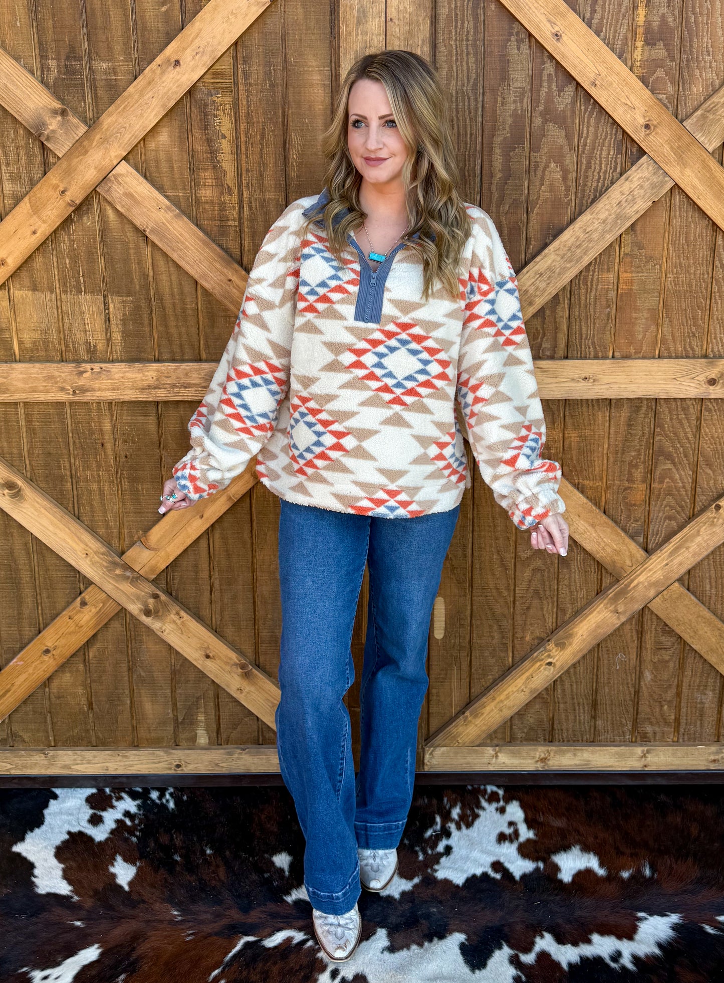 Get Western Pullover *Blue