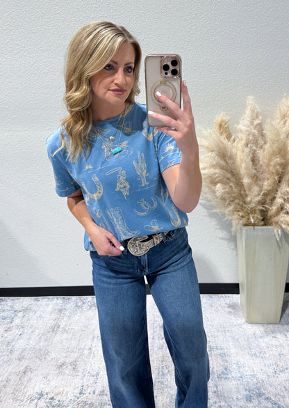 The Cowgirl Collage Top