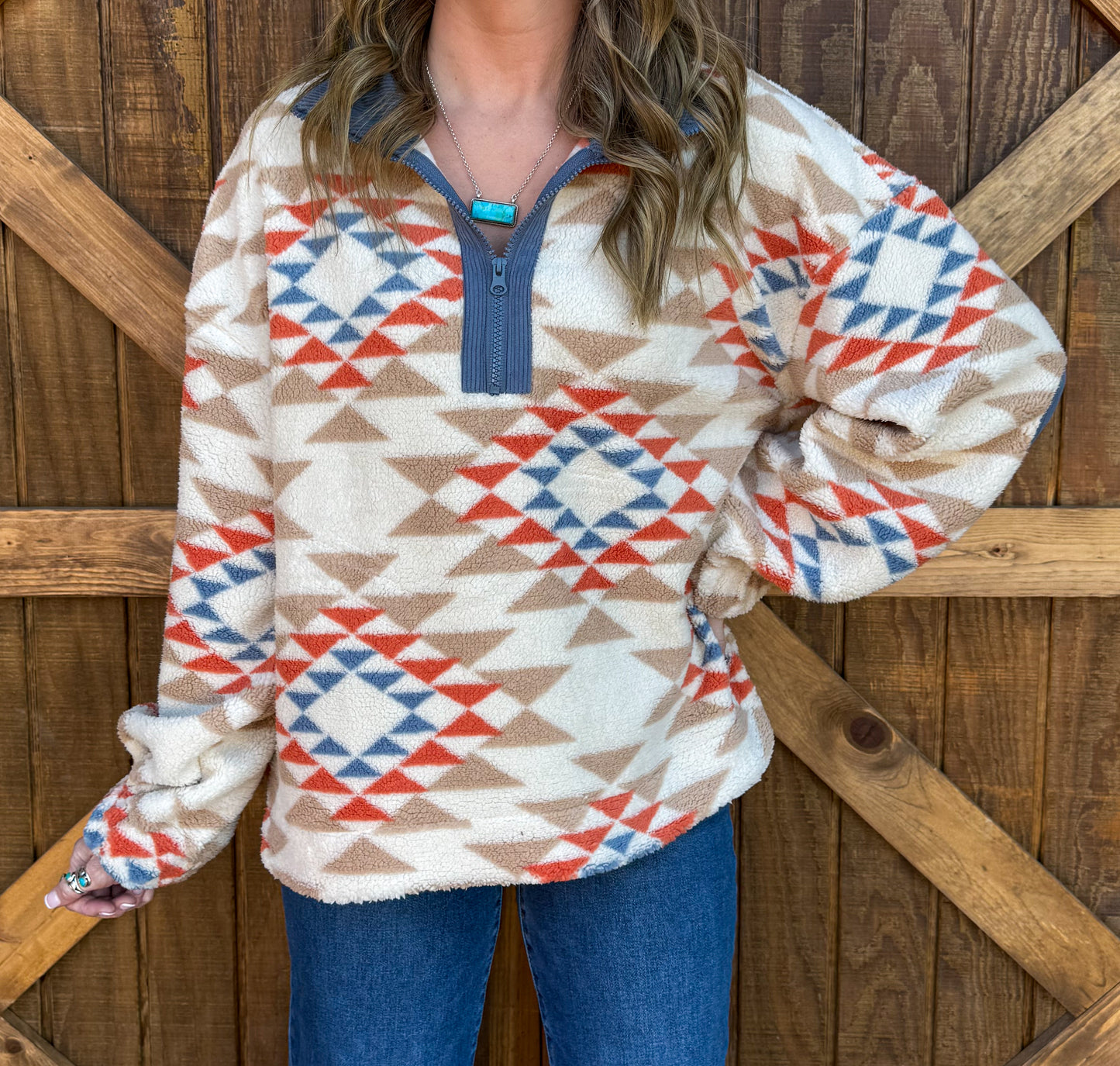 Get Western Pullover *Blue