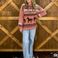 Western Holiday Sweater *Mauve