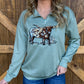 The Longhorn Pullover *Dusty Teal